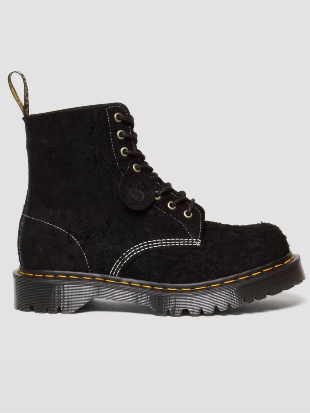 Dr. Martens 1460 Made In England
Emboss Hairy Suede Black Women’s size 7 NEW!!!